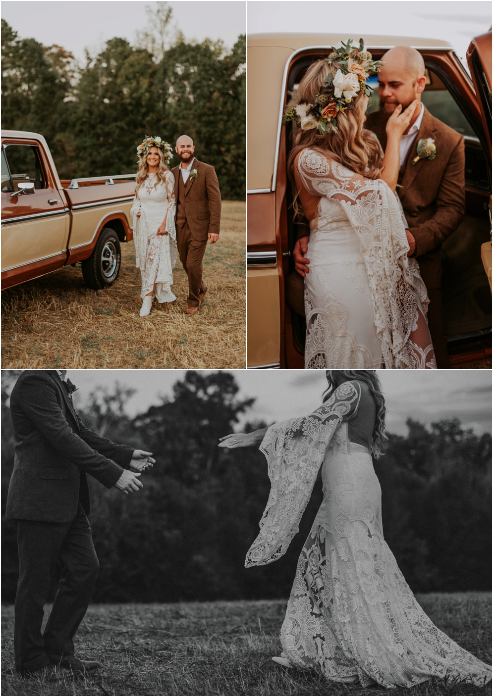 Bohemian Backyard Wedding, Rue De Seine Bridal, Lovely Bride, Flower Crown,Charlotte NC Wedding Photographer, Boho Wedding, North Carolina Wedding Photographer