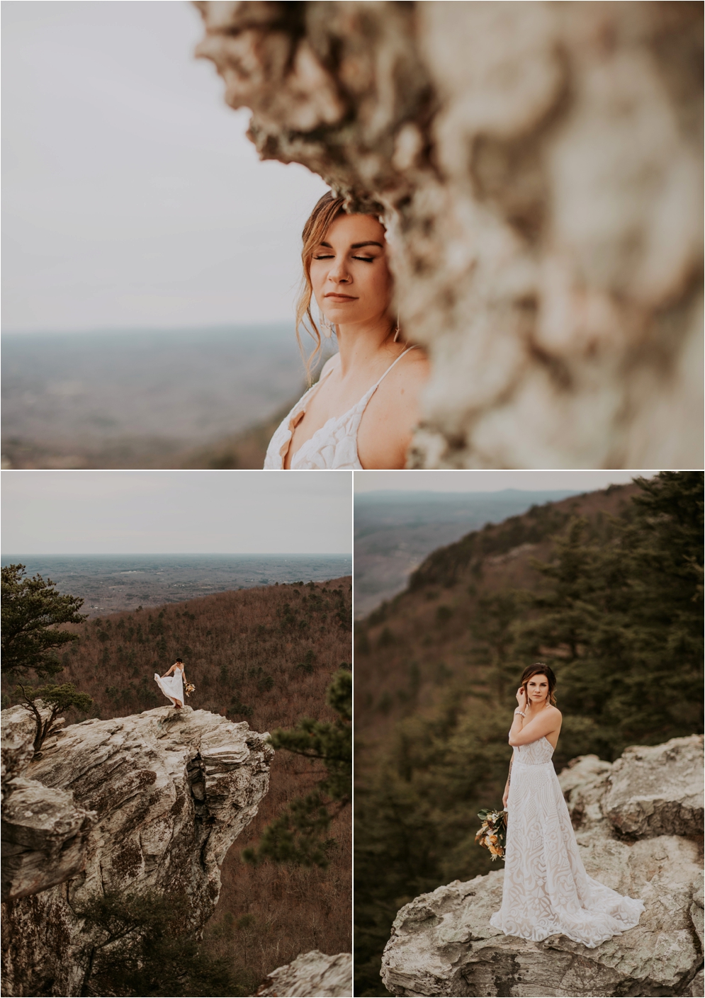 Hanging Rock State Park, Hayley Paige Wedding Dress, Southern Blooms, Carbon Compass Beauty Bar, Wildflower Bridal, Modern Boho Bride, Bohemian Bride, Bridals, See You Clayter, Connection Photography, Asheville Wedding Photographer, Adventurous Wedding Photographer, Charlotte Wedding Photographer,