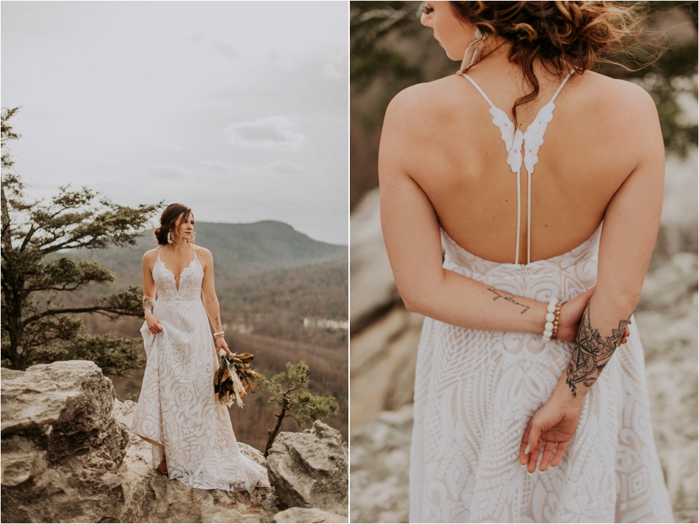 Hanging Rock State Park, Hayley Paige Wedding Dress, Southern Blooms, Carbon Compass Beauty Bar, Wildflower Bridal, Modern Boho Bride, Bohemian Bride, Bridals, See You Clayter, Connection Photography, Asheville Wedding Photographer, Adventurous Wedding Photographer, Charlotte Wedding Photographer, bridal portraits