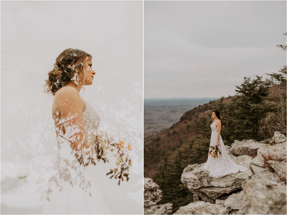 Hanging Rock State Park, Hayley Paige Wedding Dress, Southern Blooms, Carbon Compass Beauty Bar, Wildflower Bridal, Modern Boho Bride, Bohemian Bride, Bridals, See You Clayter, Connection Photography, Asheville Wedding Photographer, Adventurous Wedding Photographer, Charlotte Wedding Photographer, Double Exposure