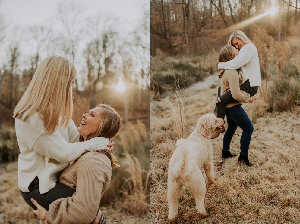 Champagne Pop, Engagement Photography, Charlotte Engagement Photographer, North Carolina Wedding Photographer, engagements with dogs, Same Sex Marriage Photographer, Gay wedding