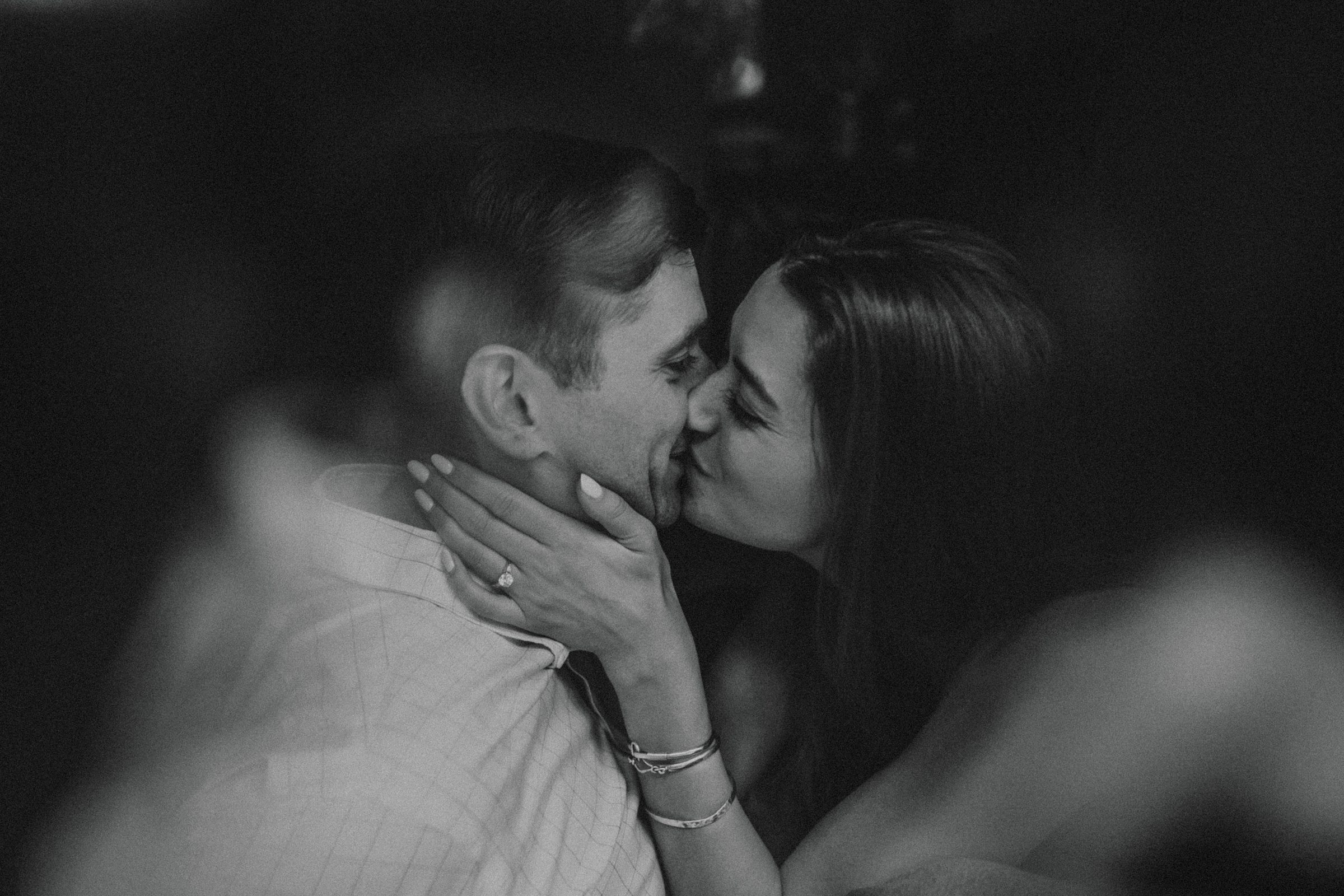 at home engagement session, New Jersey Wedding Photographer, New York Wedding Photographer, Intimate Engagement, Cozy rainy day, Chatham NJ, dancing in the living room, blurry black and white photos