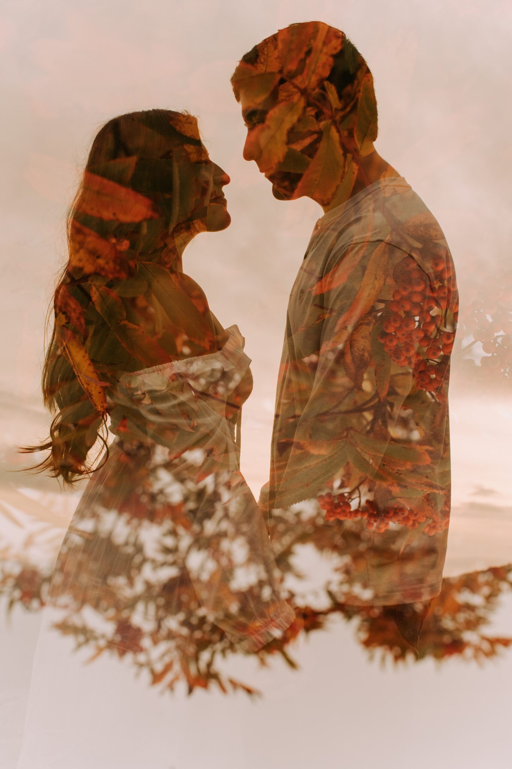 Fall Engagement Session on the Blue Ridge Parkway. Double Exposure!